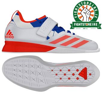 Adidas Crazy Power Weightlifting Shoes - White/Red/Blue