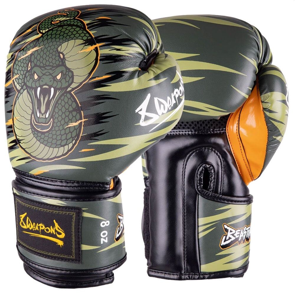 8 WEAPONS Kids Viper Boxing Gloves - Khaki | Fightstore IRE