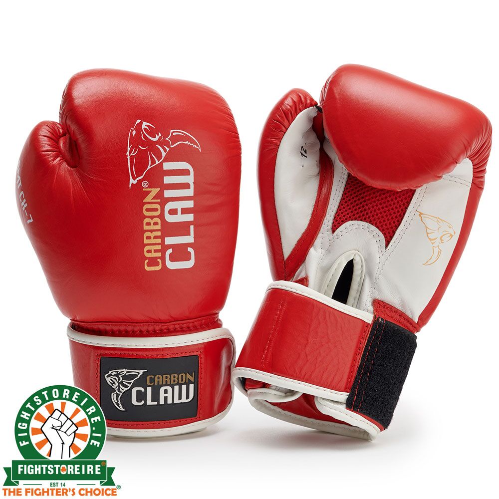 Carbon Claw AMT Leather Sparring Gloves - Red