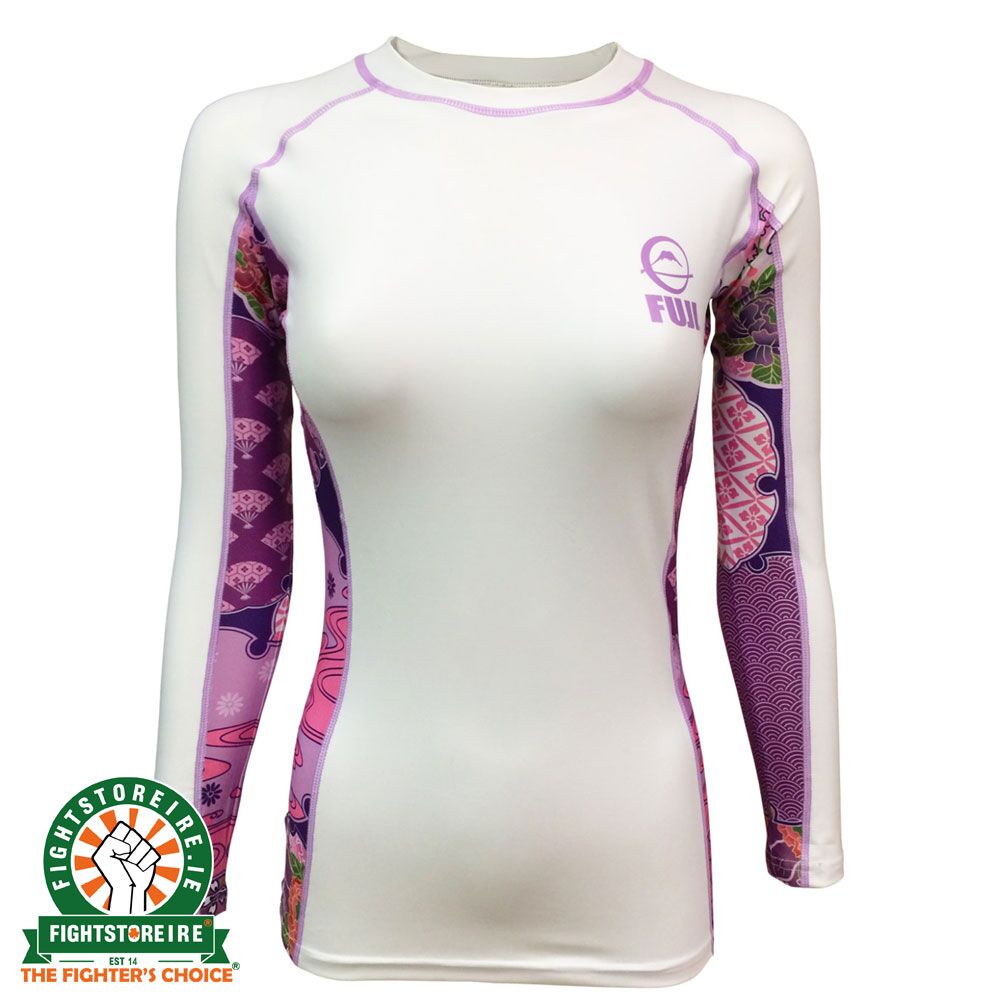 Fuji Sports Kimono Rashguard - White/Pink
