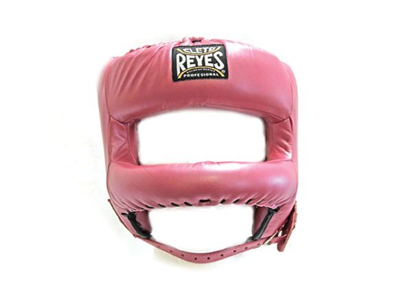 Cleto Reyes Redesigned Leather Headguard with Nylon Face Bar - Pink