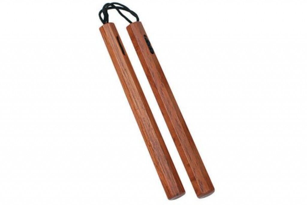 Octagonal Cord Nunchaku - Red Oak