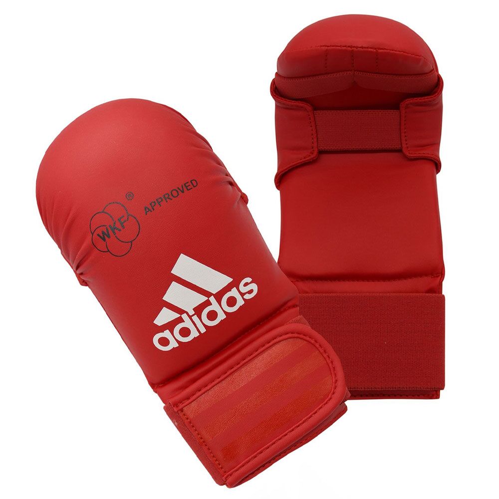 Adidas WKF Karate Mitts Without Thumb - Red