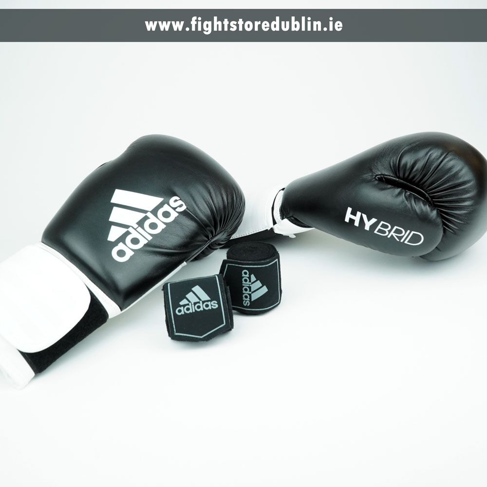 Adidas Hybrid 100 Boxing Gloves with Free Handwraps