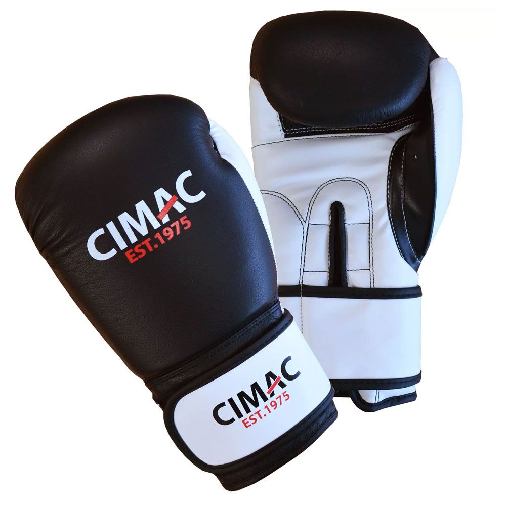 Cimac Leather Boxing Gloves - Black/White