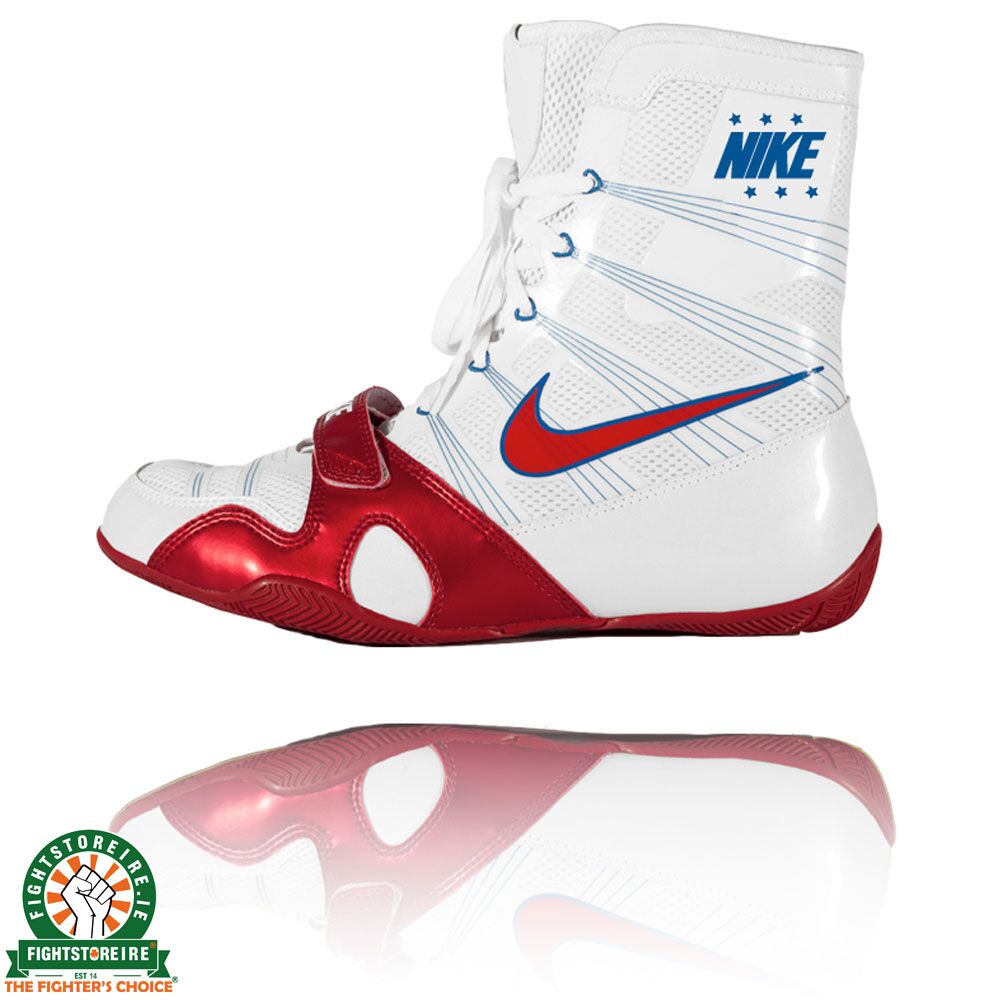 Nike Hyper KO Boxing Boots White Royal Red Fight Store IRELAND