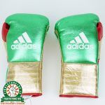 Adidas Custom Lace Up Fight Gloves Green Gold Fightstore IRELAND