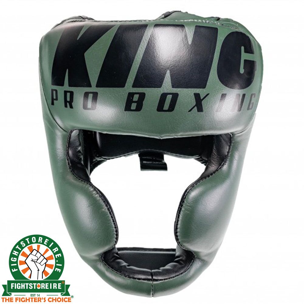 King Pro Boxing Cheek Headguard - Olive