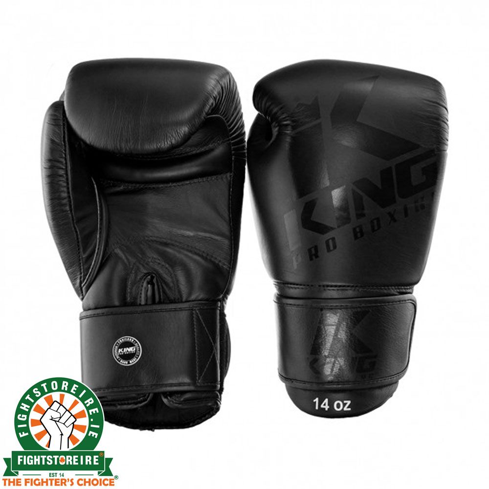 King Pro Boxing Muay Thai Gloves - Black/Black