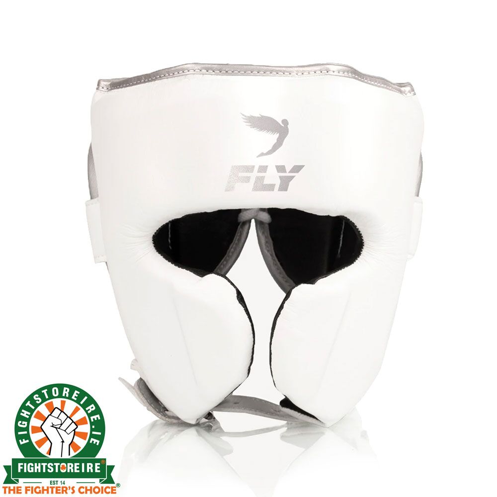 Fly Knight X Cheek Headguard - White/Silver