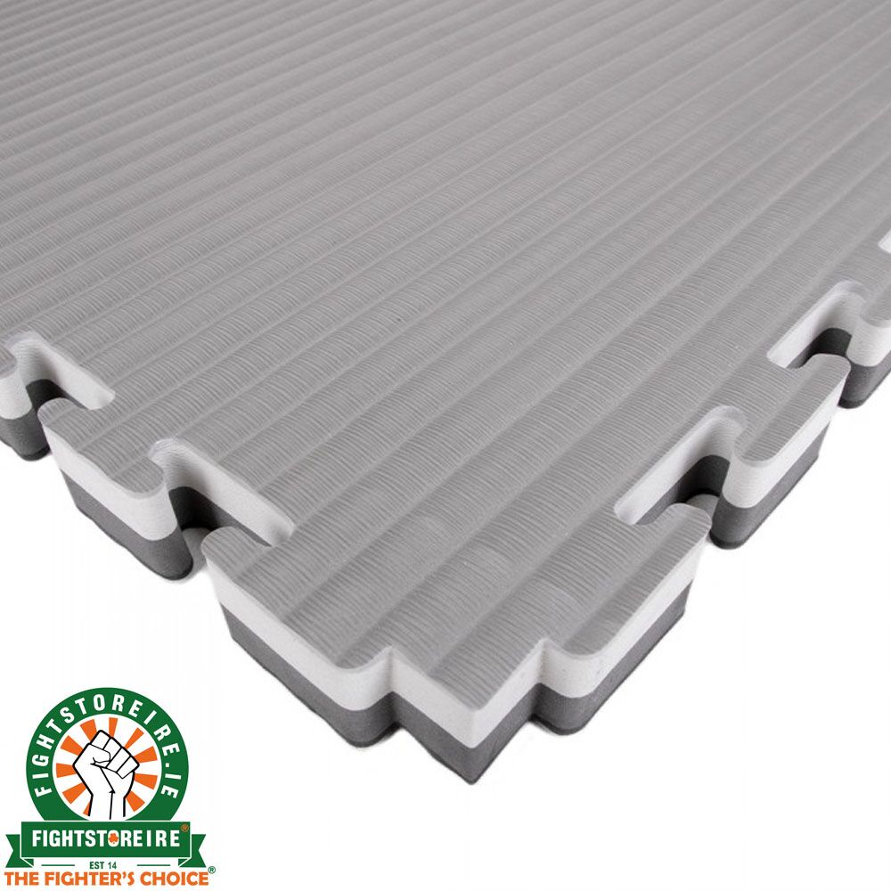 Reversible Premium 40mm Jigsaw Mats - Black/Grey