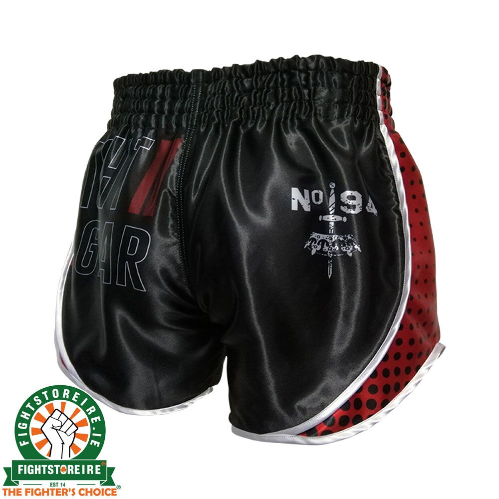 Booster Vintage Shield Muay Thai Shorts - Black/Red