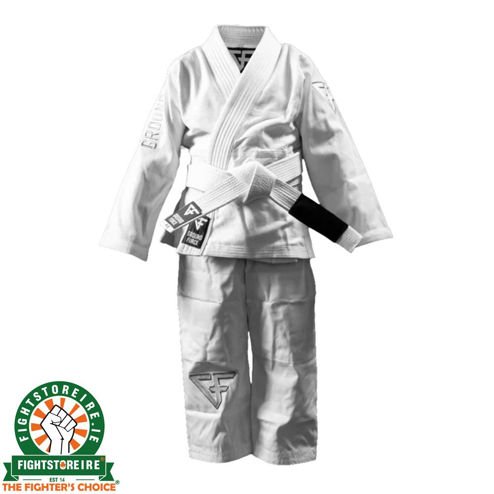 Ground Force Premium Kids BJJ Gi - White