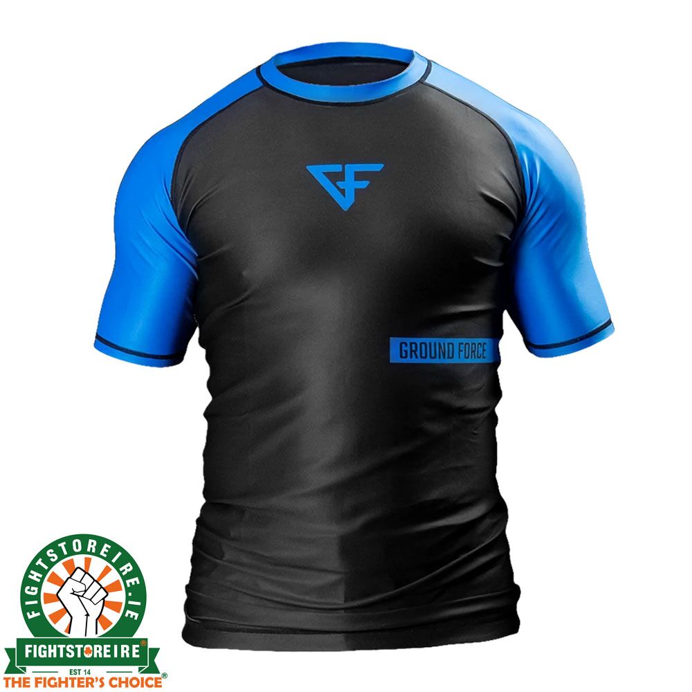 Ground Force Short Sleeve Ranked Rashguard - Blue