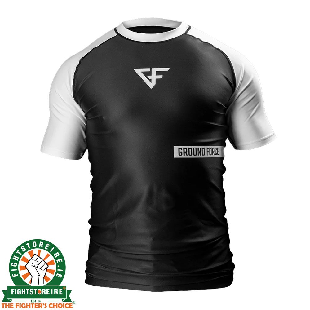 Ground Force Short Sleeve Ranked Rashguard - White