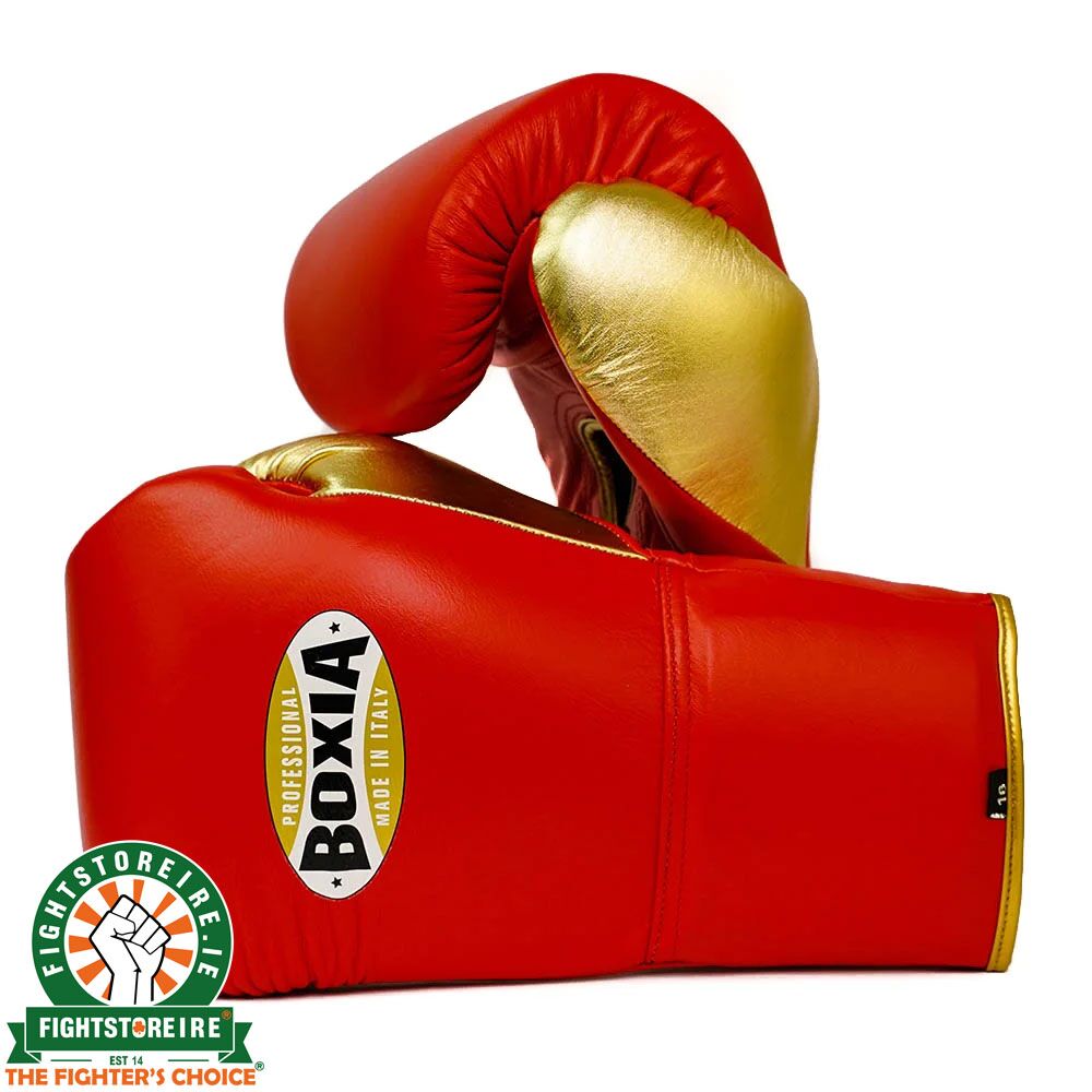 Boxia Superfast Leather Lace Up Boxing Gloves - Red