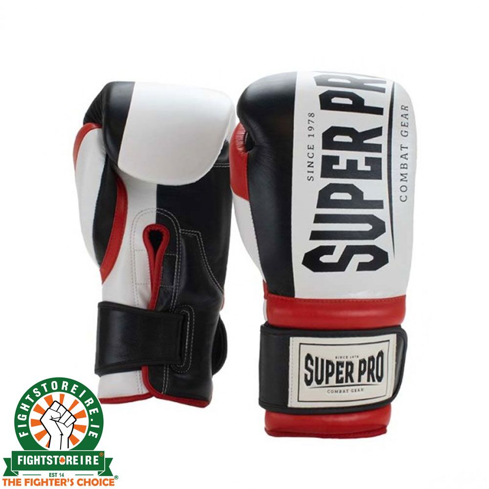 Super Pro Bruiser Boxing Gloves - Black/White/Red