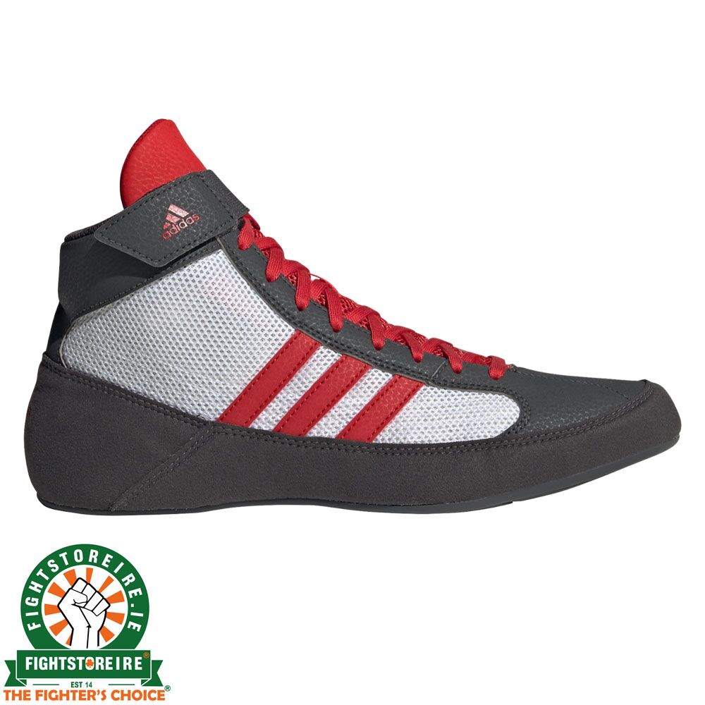 Adidas Havoc Wrestling Shoes Grey Red White Fightstore