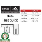 Adidas dobok size chart online