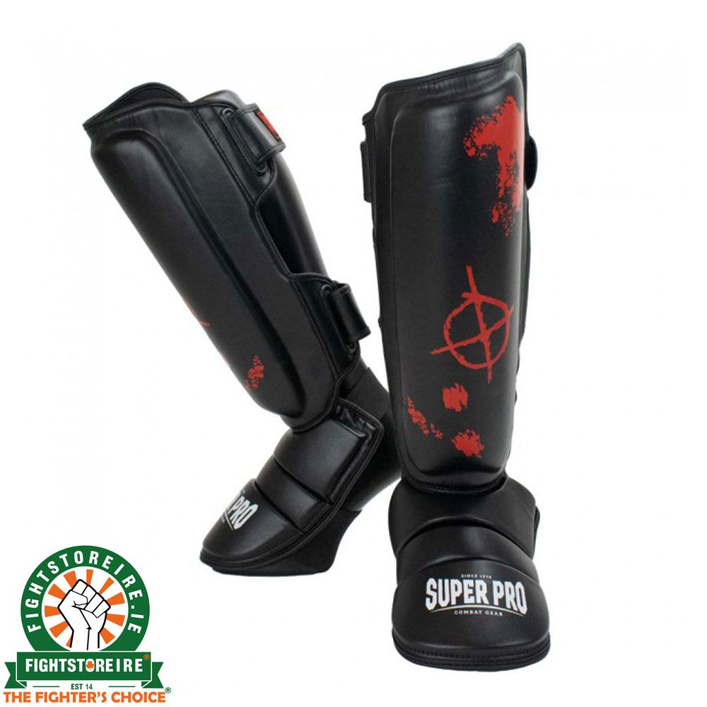 Super Pro Skull Shin Guards - Black
