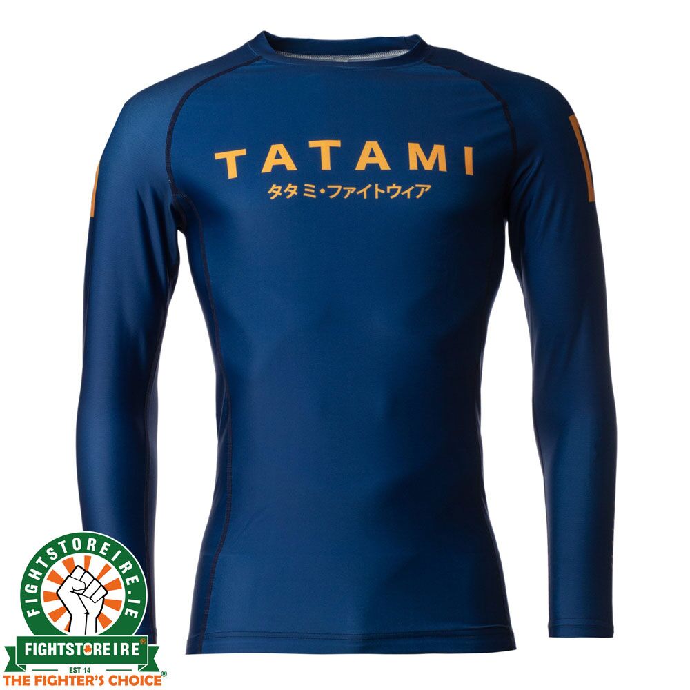 Tatami Katakana Long Sleeve Rash Guard - Navy