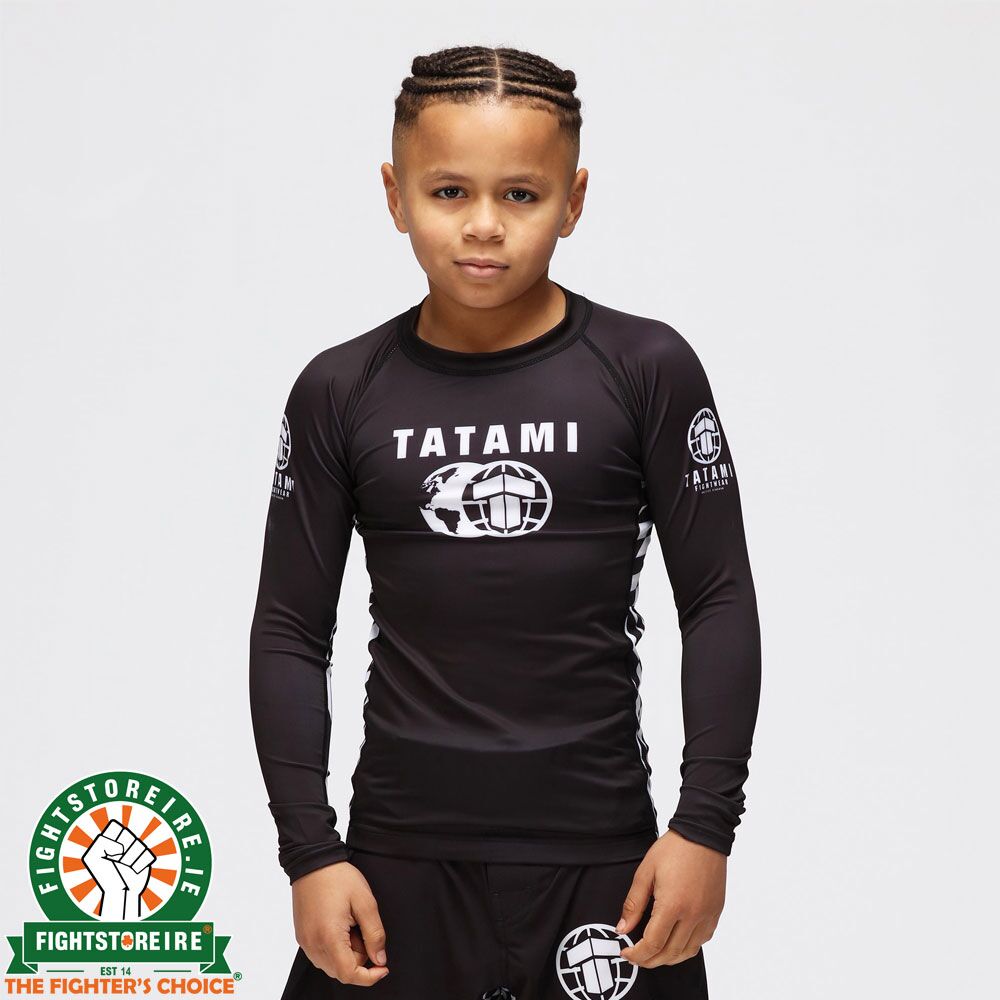 Tatami Kids Raid Long Sleeve Rash Guard - Black