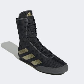 Adidas Box Hog 4 Boxing Boots Core Black Gold Metallic FSi