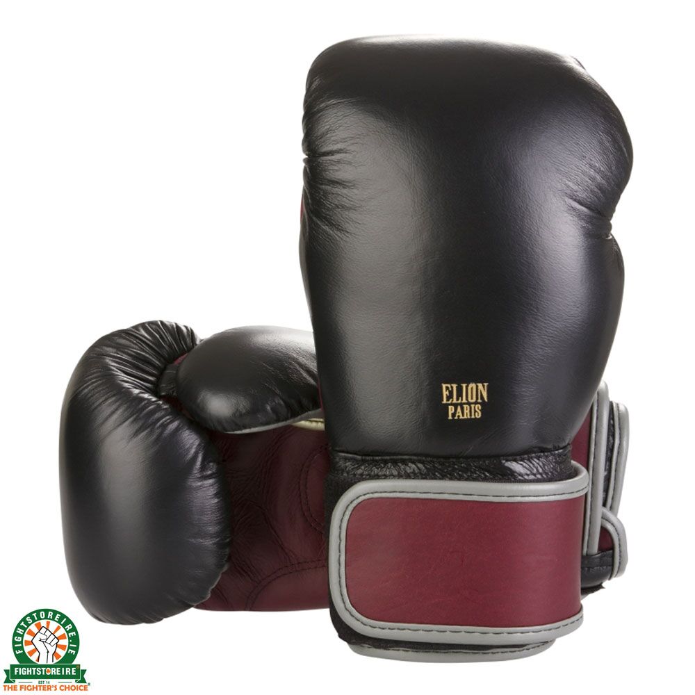 ELION Paris Collection Leather Thai Gloves - Black/Burgundy
