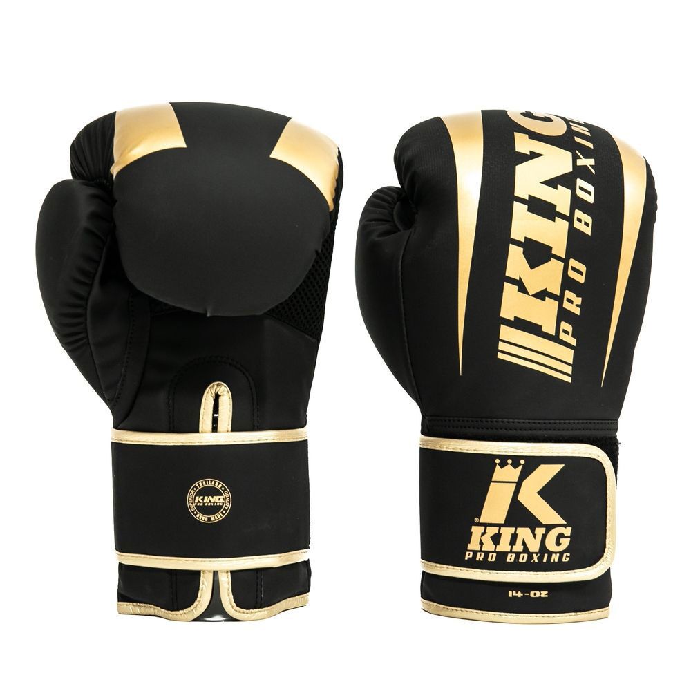 King Pro Boxing REVO 6 Boxing Gloves - Black/Gold