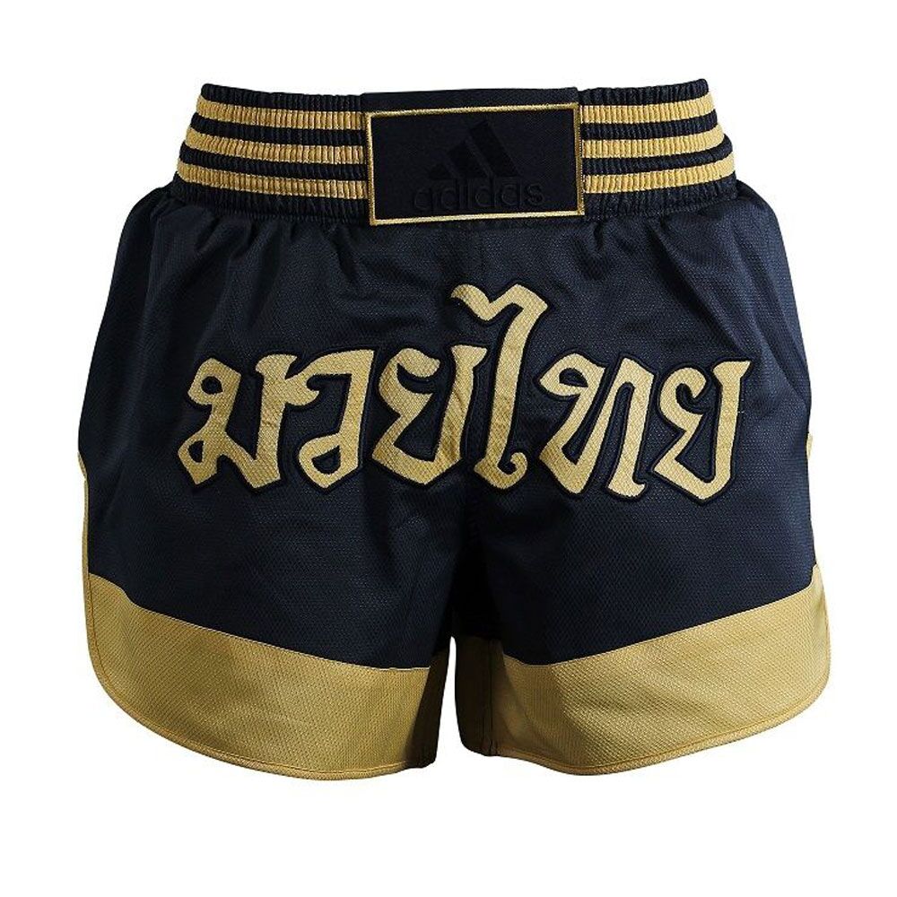 Adidas Micro Diamond Kickboxing Shorts - Black/Gold