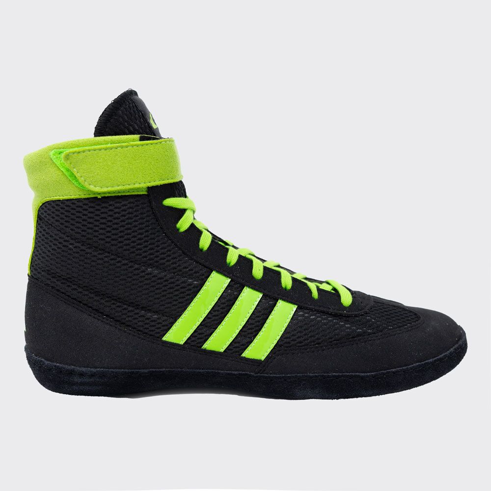 Adidas Combat Speed 4 Wrestling Boots Black Green Fightstore