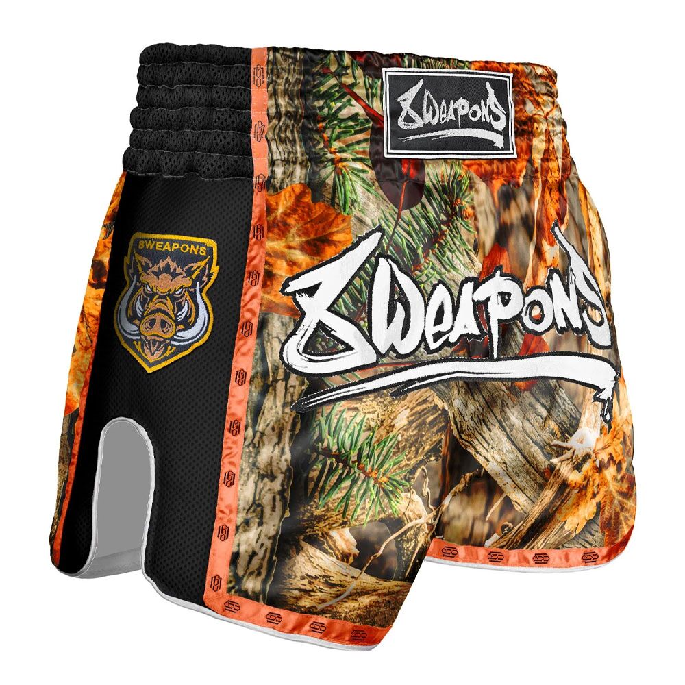 8 WEAPONS Hunter Muay Thai Shorts - Autumn Camo