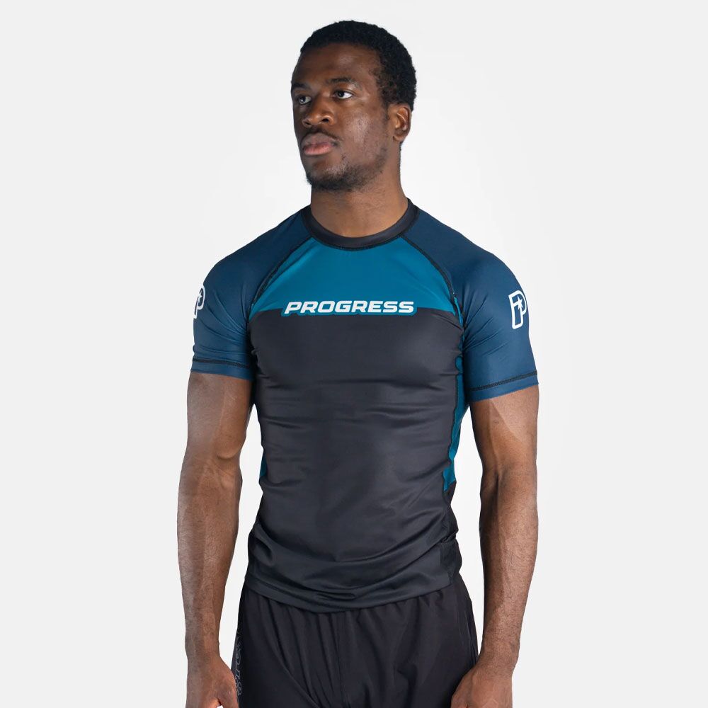 Progress Sugar Skull Rashguard - Blue