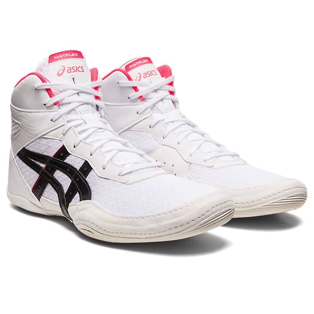 Asics MATFLEX 7 Wrestling Shoes - White/Diva Pink