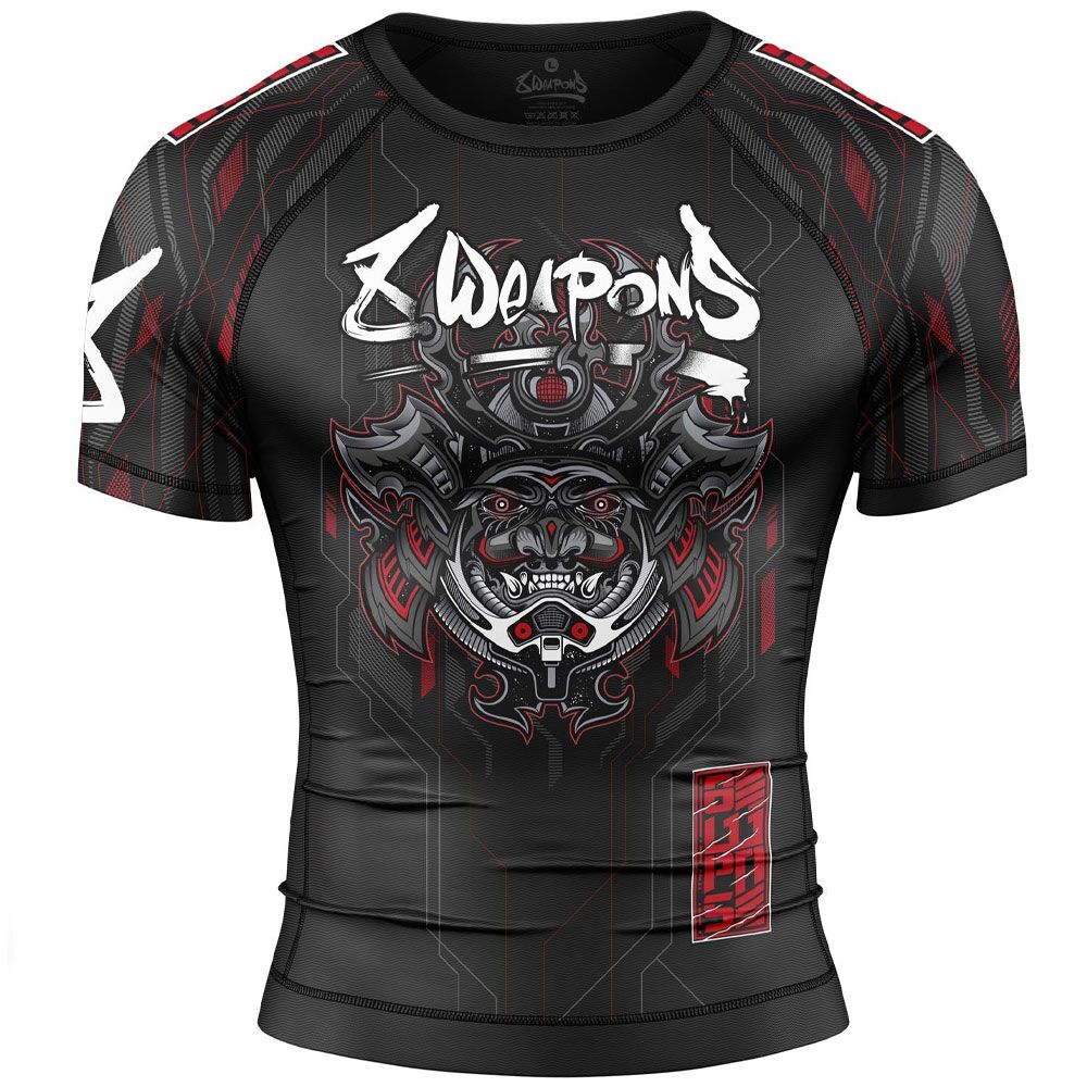 8 WEAPONS Samurai 2.0 Short Sleeve Rashguard - Black
